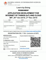 Lear-by-Doing Workshop on Application Development for IoT and Cloud using Raspberry Pi 2019 Hands on Workshop Poster